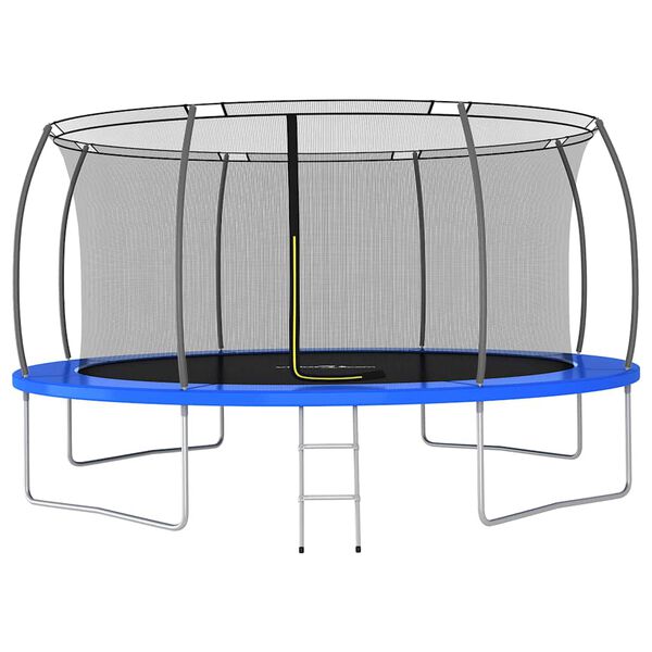 vidaXL Trampolina z akcesoriami, okrągła, 460x80 cm, 150 kg