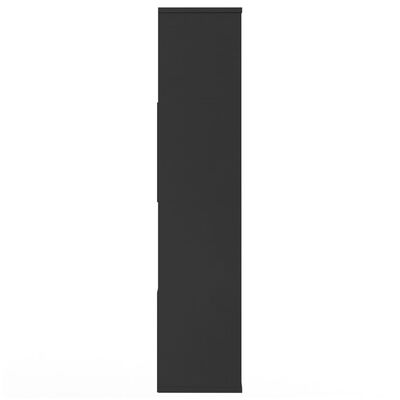 vidaXL Przegroda/regał, czarny, 110x24x110 cm, materiał drewnopochodny