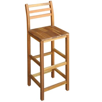 vidaXL Stolik i krzesła barowe, 5 elementów, lite drewno akacjowe