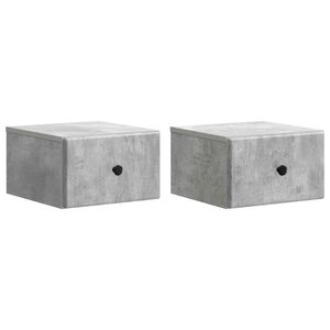 vidaXL Wisząca Szafka Nocna 2 szt. Betonowy szary 34,5 x 33 x 20 cm