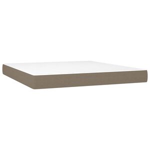 vidaXL Materac kieszeniowy, średnia twardość, kolor taupe, 180x200x20 cm, tkanina