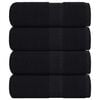 vidaXL Ręczniki, FROGN, 4 szt., czarne, 30x30 cm, 360 g/m&sup2;