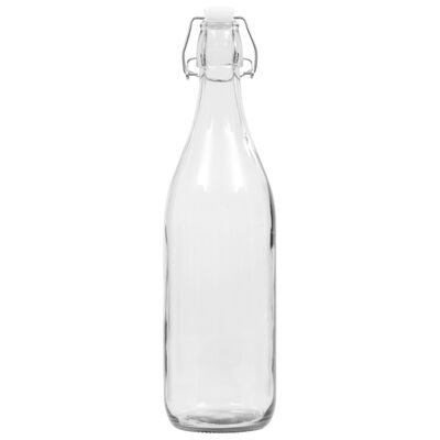 vidaXL Szklane butelki z zamknięciem pałąkowym, 24 szt., 1 L