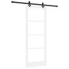 vidaXL Drzwi przesuwne ORKDAL 83 x 211 cm Lite drewno sosnowe i szkło