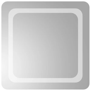 vidaXL Lustro łazienkowe z LED, 50x50 cm