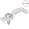 vidaXL Klipsy LED Strip 23,8 mm 12 szt. przezroczysty Plastik i żelazo