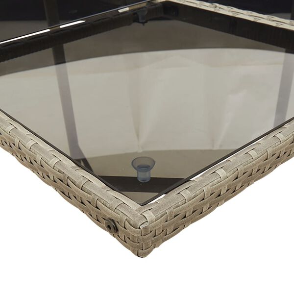 vidaXL 13-cz. zestaw mebli ogrodowych z poduszkami, szary rattan PE