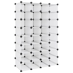 vidaXL Stojak na buty, przezroczysty, 93x36,5x140 cm, PP