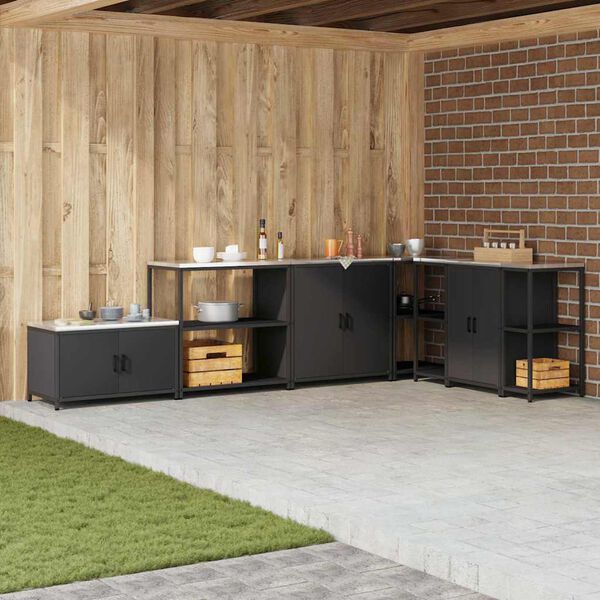 vidaXL Przechowywanie w kuchni Zielony oliwkowy 60 x 50 x 92 cm Stal