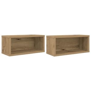 vidaXL Stojak na płyty CD 2 szt. Dąb artisan 40 x 17 x 17 cm