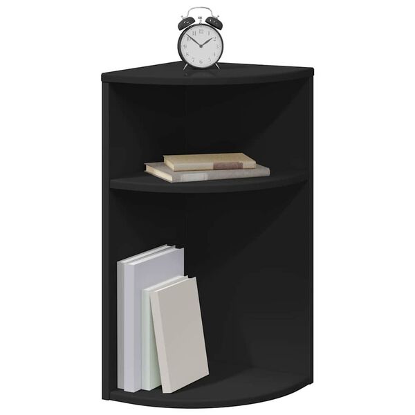 vidaXL Stolik końcowy Czarny 29,6 x 29,6 x 60 cm