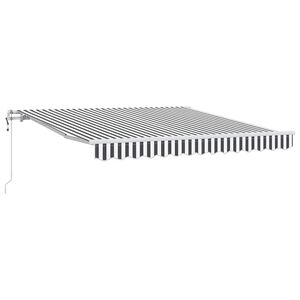 vidaXL Automatycznie zwijana markiza, antracytowo-biała, 300x250 cm