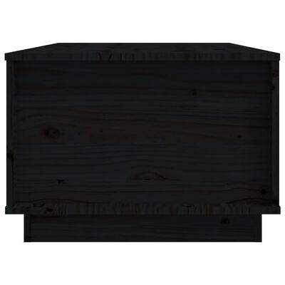 vidaXL Stolik kawowy, czarny, 100x50x35 cm, lite drewno sosnowe