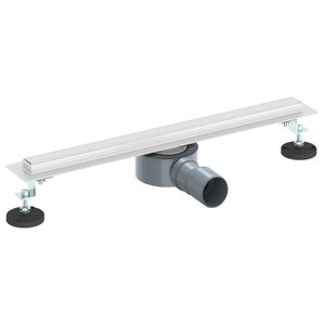 vidaXL 360&deg; Odpływ prysznicowy z cienkim modelem Srebrny 50 cm