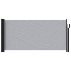 vidaXL Rozkładany boczny markiz Szary 300 x 100 cm Poliester