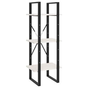 vidaXL Regał na książki, 3 półki, biały, 40x30x105 cm, drewno sosnowe