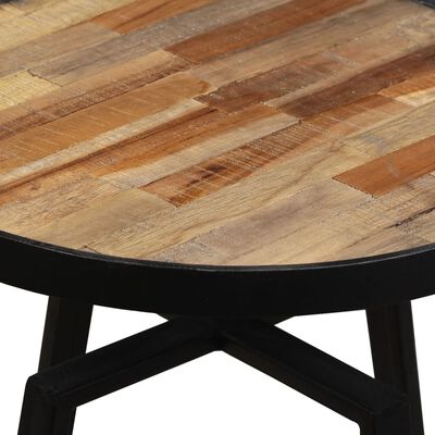 vidaXL Okrągły stolik z odzyskanego drewna tekowego