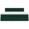 vidaXL Rama ł&oacute;żka otomana z materacem, zielona, 160x200cm, aksamit