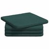 vidaXL Poduszki na siedziska 4 pcs Ciemna zieleń 40 x 40 x 3 cm