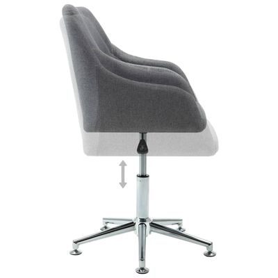 vidaXL Obrotowe krzesło biurowe, jasnoszare, tkanina