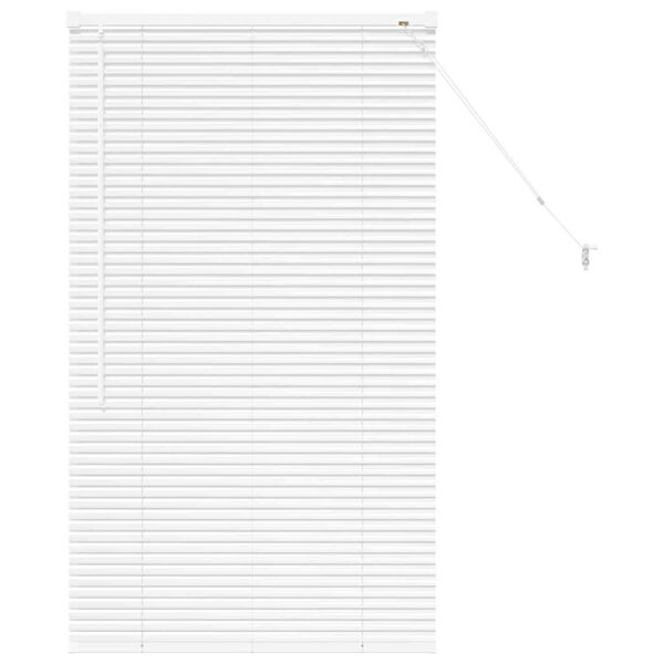 vidaXL Żaluzja okienna z zasłonami Biały Aluminium