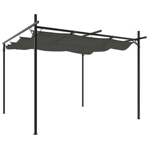 vidaXL Pergola ze zwijanym dachem, antracytowa, 295x292x230 cm