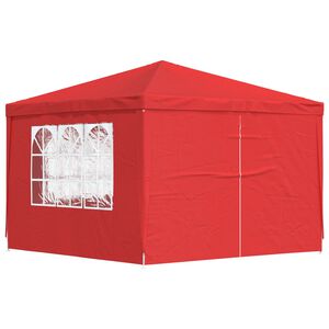 vidaXL Namiot Imprezowy 300 x 300 x 255 cm czerwony PE i stal