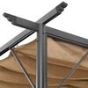 vidaXL Pergola ogrodowa ze zwijanym dachem, taupe, 3x3 m, 180 g/m²