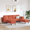 vidaXL Sofa materiałowa z poduszką Czerwono-pomarańczowy 208 cm