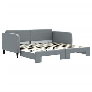vidaXL Sofa rozsuwana, jasnoszara, 100x190 cm, tkanina