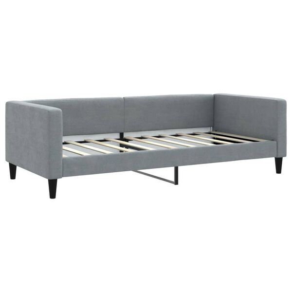 vidaXL Sofa z materacem, jasnoszara, 90x190 cm, tkanina