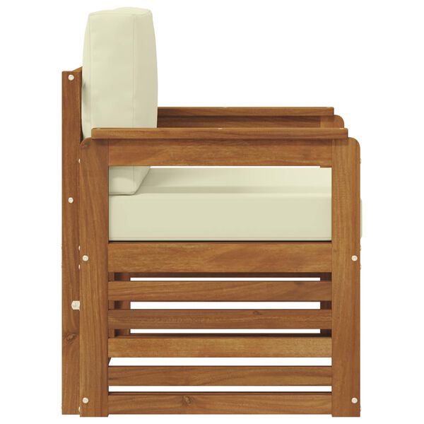 vidaXL Zestaw sof na zewnątrz Lite drewno akacjowe i poliester