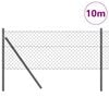 vidaXL Słupek ogrodzeniowy. Szary 10 x 0,6 m (siatka 40 x 40 mm)