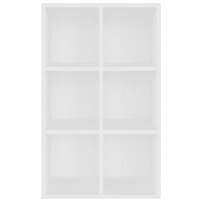 vidaXL Regał na książki, biały, 66x30x98 cm, materiał drewnopochodny