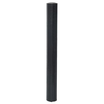 vidaXL Dywan prostokątny, czarny, 70x200 cm, bambusowy