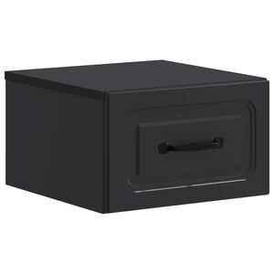 vidaXL Wisząca Szafka Nocna z szufladą Czarny 34,5 x 33 x 20 cm