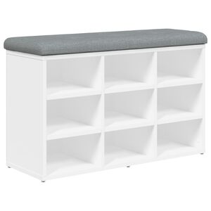 vidaXL Ławka na buty biała 82x32x50 cm Drewno konstrukcyjne