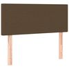 vidaXL Ł&oacute;żko kontynentalne z materacem, brązowe, tkanina, 80x200 cm