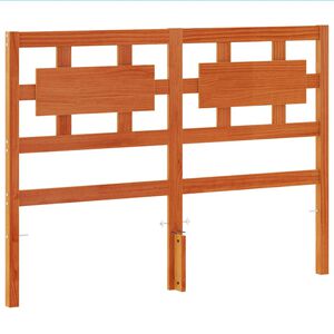 vidaXL Wezgłowie do ł&oacute;żka, woskowy brąz, 135 cm, lite drewno sosnowe