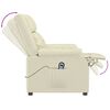 vidaXL Podnoszony fotel masujący, kremowy, obity sztuczną skórą