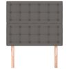 vidaXL Zagłówek szary 80x5x118/128 cm skóra ekologiczna