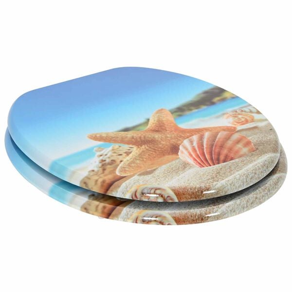 vidaXL Deska toaletowa Jasnoniebieski 44 x 38 cm Płyta MDF