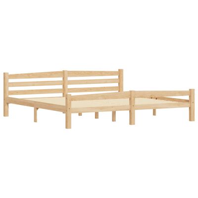 vidaXL Rama łóżka z litego drewna sosnowego, 200 x 200 cm