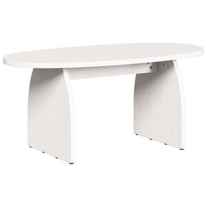 vidaXL Stolik kawowy Biały 80 x 40 x 35 cm Lite drewno sosnowe