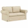 vidaXL Sofa 2 pcs Kremowy 155 x 82 x 80 cm tkanina