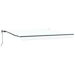 vidaXL Markiza wysuwana Biały 400 &times; 300 cm Tkanina i aluminium