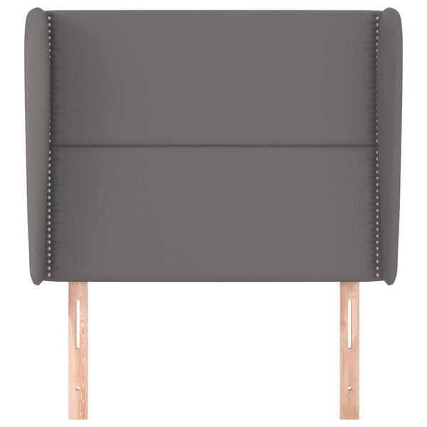 vidaXL Zagł&oacute;wek uszak, szary, 83x23x118/128 cm, sztuczna sk&oacute;ra