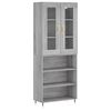 vidaXL Witrynka szary dąb sonoma 69,5x34x180cm materiał drewnopochodny
