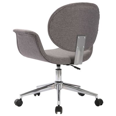 vidaXL Obrotowe krzesło do jadalni, szare, tapicerowane tkaniną