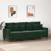 vidaXL Sofa 3-osobowa, ciemnozielony, 180 cm, obita aksamitem